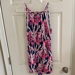 Pink and Blue Sleeveless Lilly Pulitzer Romper